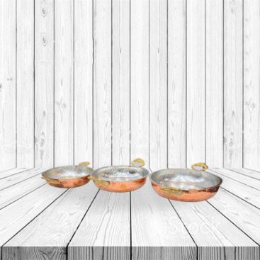 Bakır Tava Seti 3'Lü