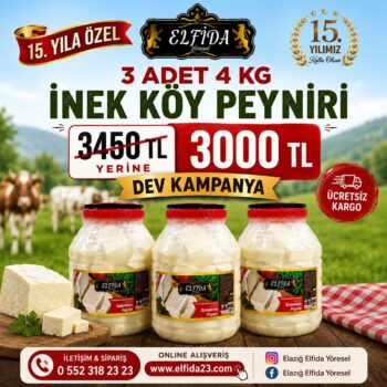 3 Adet 4 Kg İnek Köy Peyniri