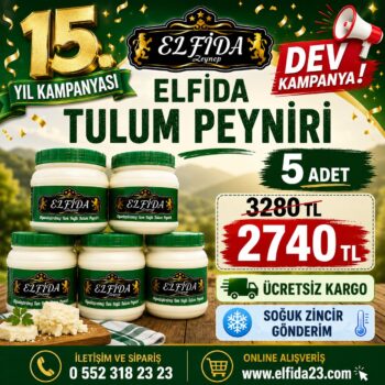 5 Adet Elfida Tulum Peyniri 820 Gr